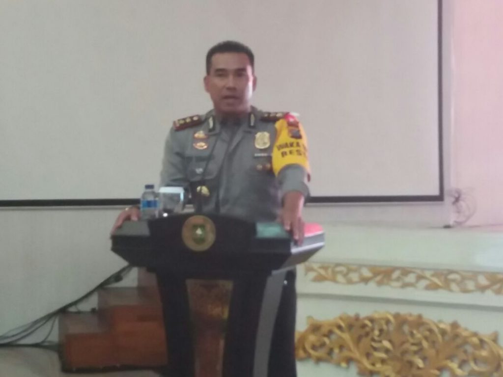 Waka Polresta Pekanbaru buka latihan Pra Ops OMP Muara takus 2018