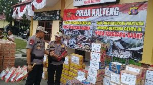 Polda Kalteng Salurkan Bantuan Gempa di NTB