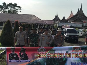Jelang HUT Bhayangkara ke 73, TNI dan Polres Solok Selatan Gelar Giat “Cross Country”