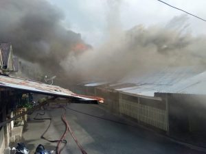 Asrama Mako Brimob Sumbar  di Padang Panjang Terbakar