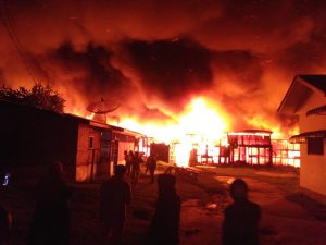 Ketiga Kalinya Pasar Barang Bekas di Tj Balai Dilalap Si Jago Merah