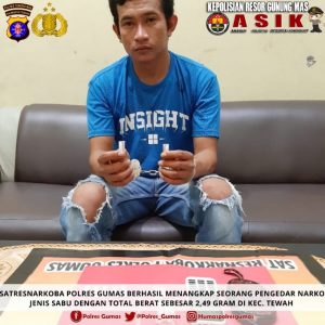 Pengedar Sabu Ditangkap Satresnarkoba Polres Gunung Mas
