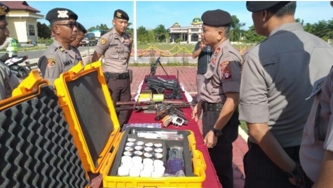 Polres Barsel Gelar Apel Sarpras Pilkada 2020