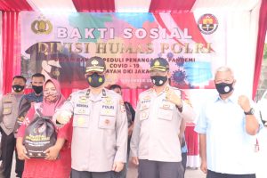 Kabag Ops Polres Metro Jakut Hadiri Kegiatan Baksos Divisi Humas Polri di Koja