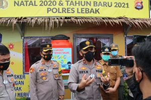 Wakapolda Banten Bersama PJU, Cek Pelayanan Pos Pam Nataru Kabupaten Lebak