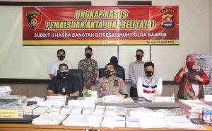 Satgas Mafia Tanah Polda Banten Ungkap 690 AJB Palsu