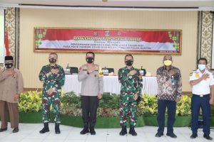 Gelar Rakor Lintas Sektoral, Polri – TNI di Banten Dukung Kebijakan Larangan Mudik
