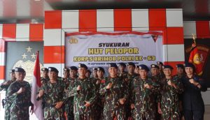 Dansat Brimob Polda Banten Pimpin Syukuran Peringati HUT Pelopor Ke–63