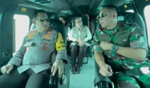 Menko PMK, Kapolri bersama Panglima TNI Naik Heli Pantau Arus Mudik