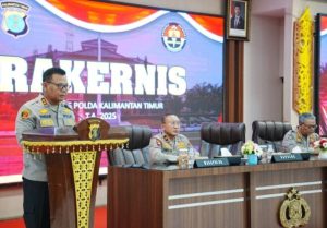 Perkuat Peran Komunikasi Menuju Indonesia Emas 2045, Polda Kaltim Gelar Rakernis Humas 2025