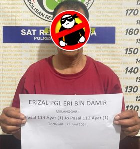 Kembali Terjerat Sabu, EZ Diciduk Polisi Di Pinggir Jalan Koto Tangah.