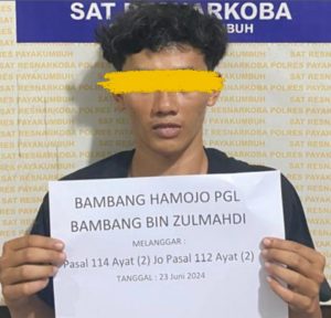 Sat Narkoba Polres Payakumbuh Bekuk Pengedar Sabu di Akabiluru, Sita 9,62 Gram Barang Bukti.