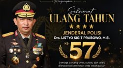 Selamat Ulang Tahun ke-57 untuk Kapolri Jenderal Pol. Listyo Sigit Prabowo.