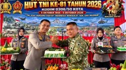WUJUD SINERGITAS, POLRES LIMAPULUH KOTA BERIKAN UCAPAN SELAMAT HUT TNI – KE 81 BAGI KODIM – 0306/ 50 KOTA